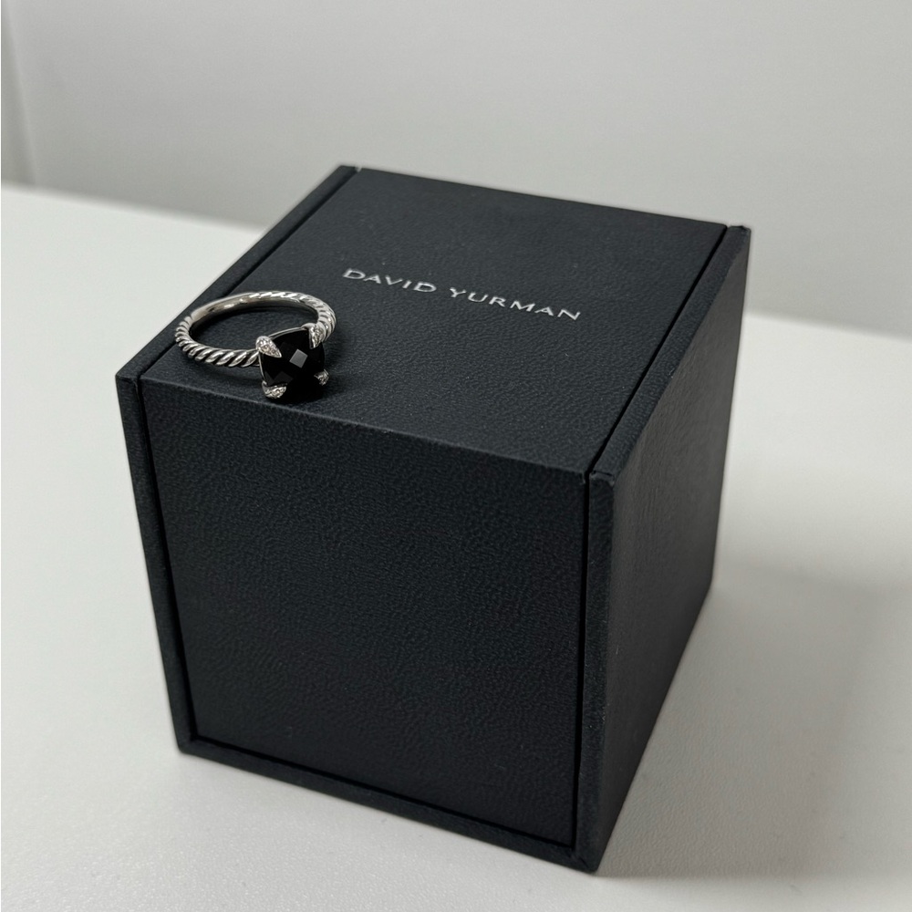 David Yurman CHATELAINE® RING
Sterling Silver w/ Black Onyx & Diamonds (size 6) - Picture 2 of 12
